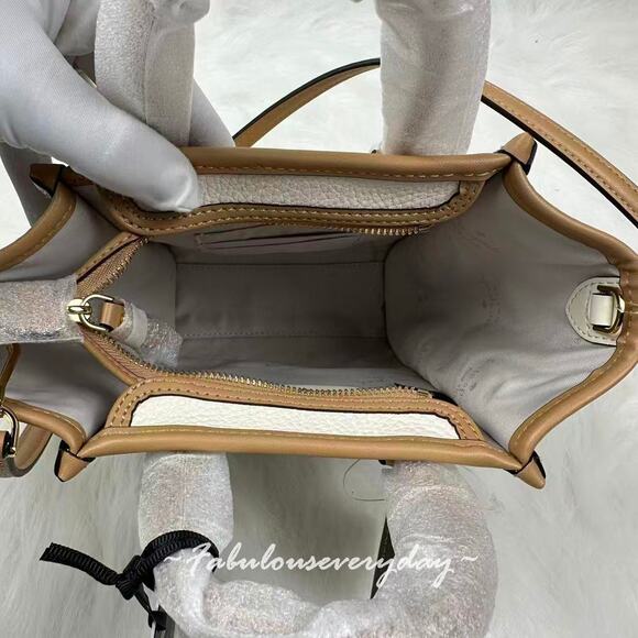 Kate Spade Disney X KSNY Chip N Dale Mini Tote Crossbody In Leather/Chalk KL749 - Picture 9 of 10